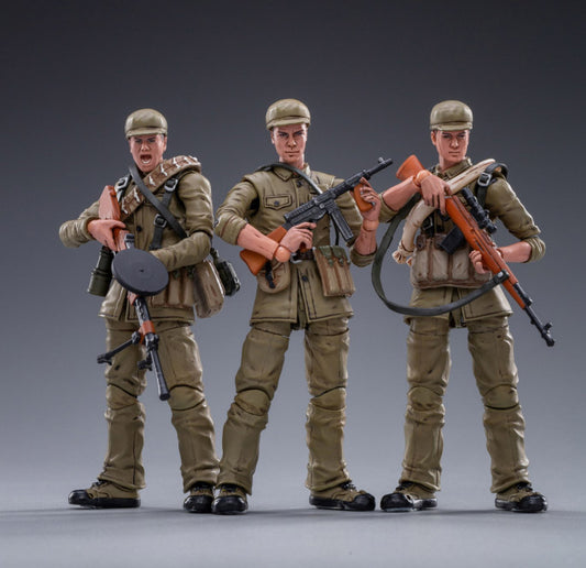 Chinese People’s Volunteer Army (Spring Uniform) 1/18 Scale 3 Pack Action Figures