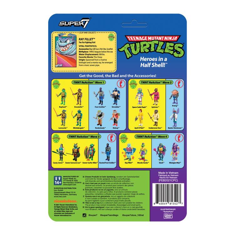 Teenage Mutant Ninja Turtles ReAction Ray Fillet Figure