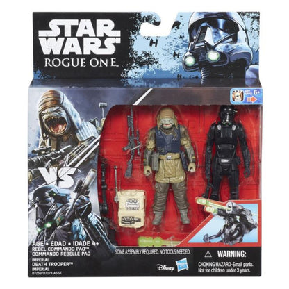 Star Wars Rogue One 3.75'' Imperial Death Trooper and Rebel Commando Pao 2-Pack