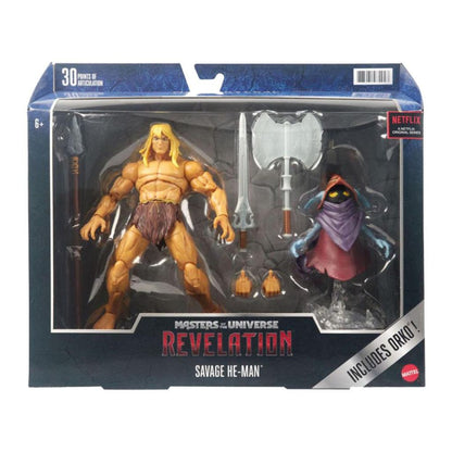 Masters of the Universe Masterverse Revelation Deluxe Savage He-Man Figure