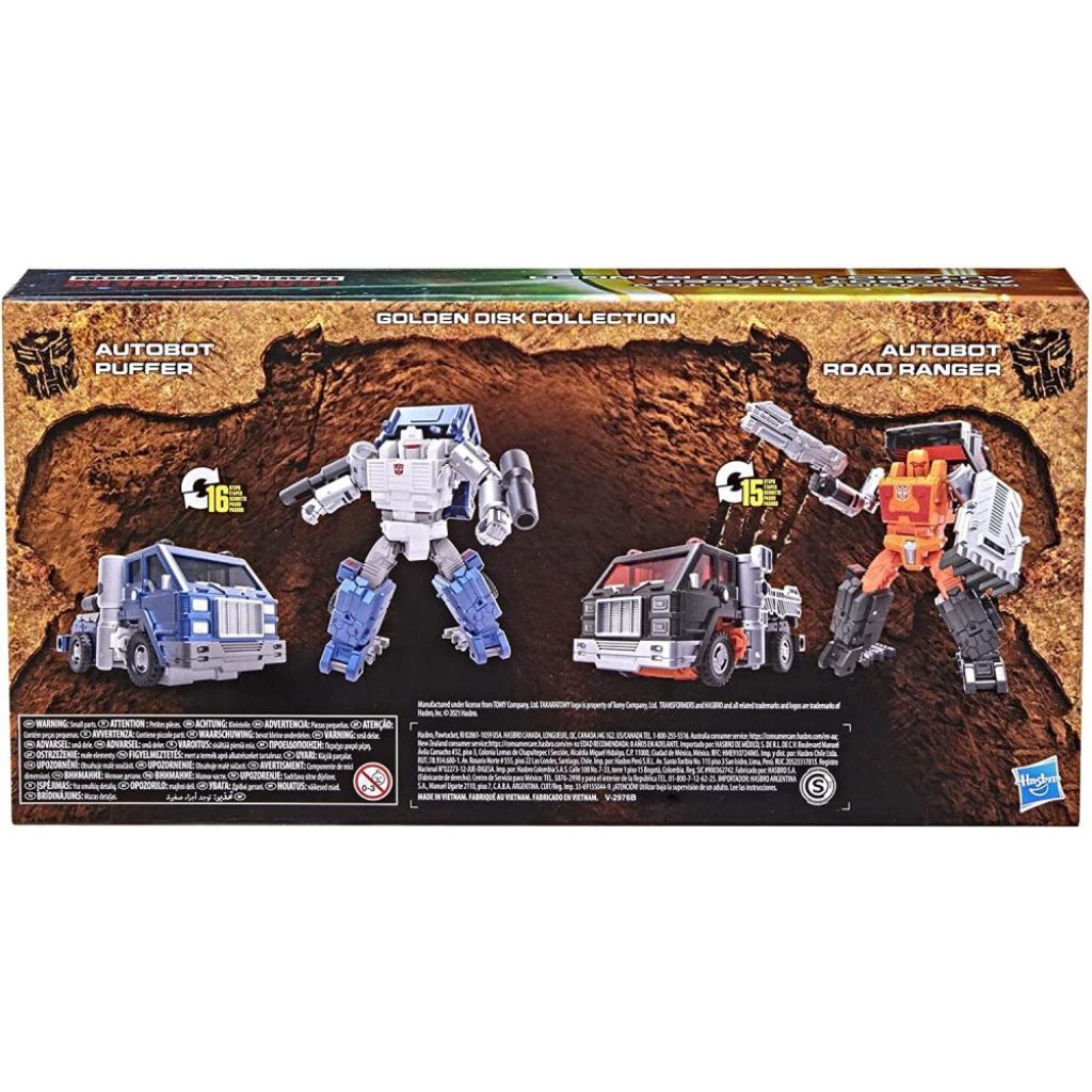 Transformers Kingdom War for Cybertron Golden Disk Collection Deluxe Road Ranger & Puffer Exclusive 2-Pack